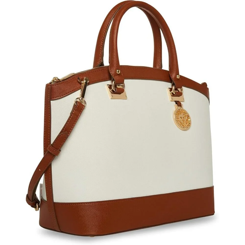 Women's Dome Satchel Polyurethane Large Organizer Convertible Crossbody